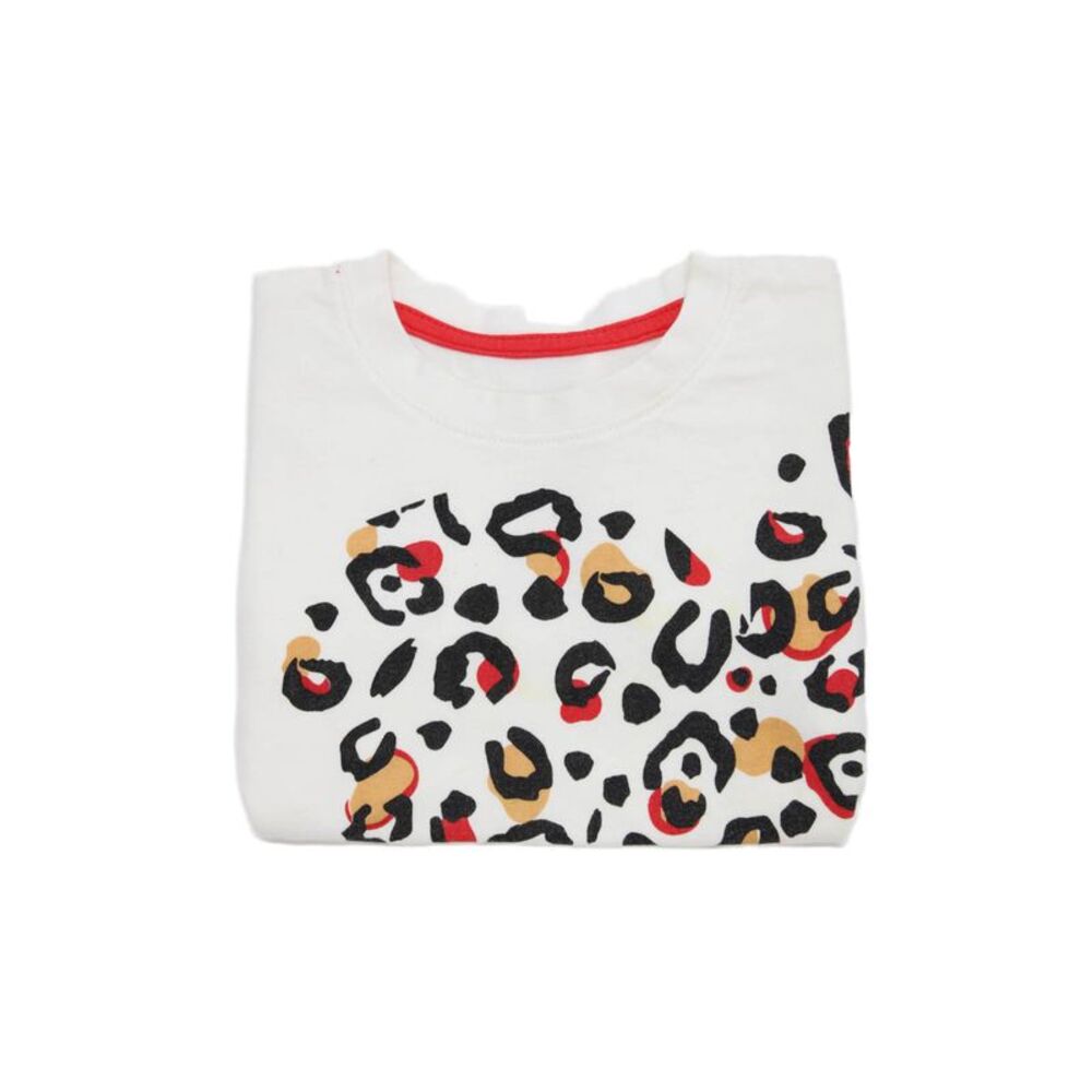 Ted Baker London Girls Animal Print Short Sleeve T-Shirt Top White Size 3